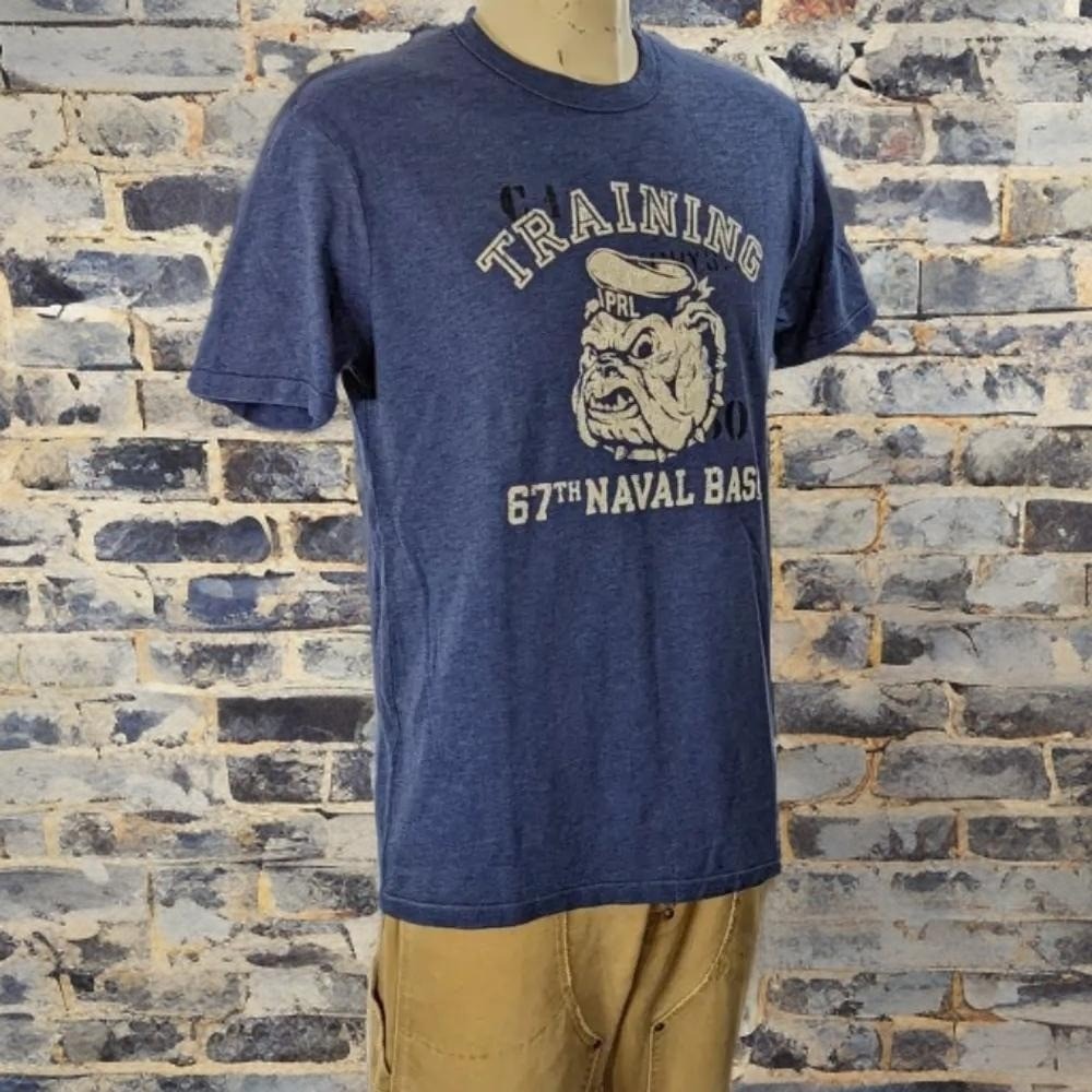 Polo Ralph Lauren Men's Cotton Bulldog Training Naval Base T-Shirt Sz L NWT $60